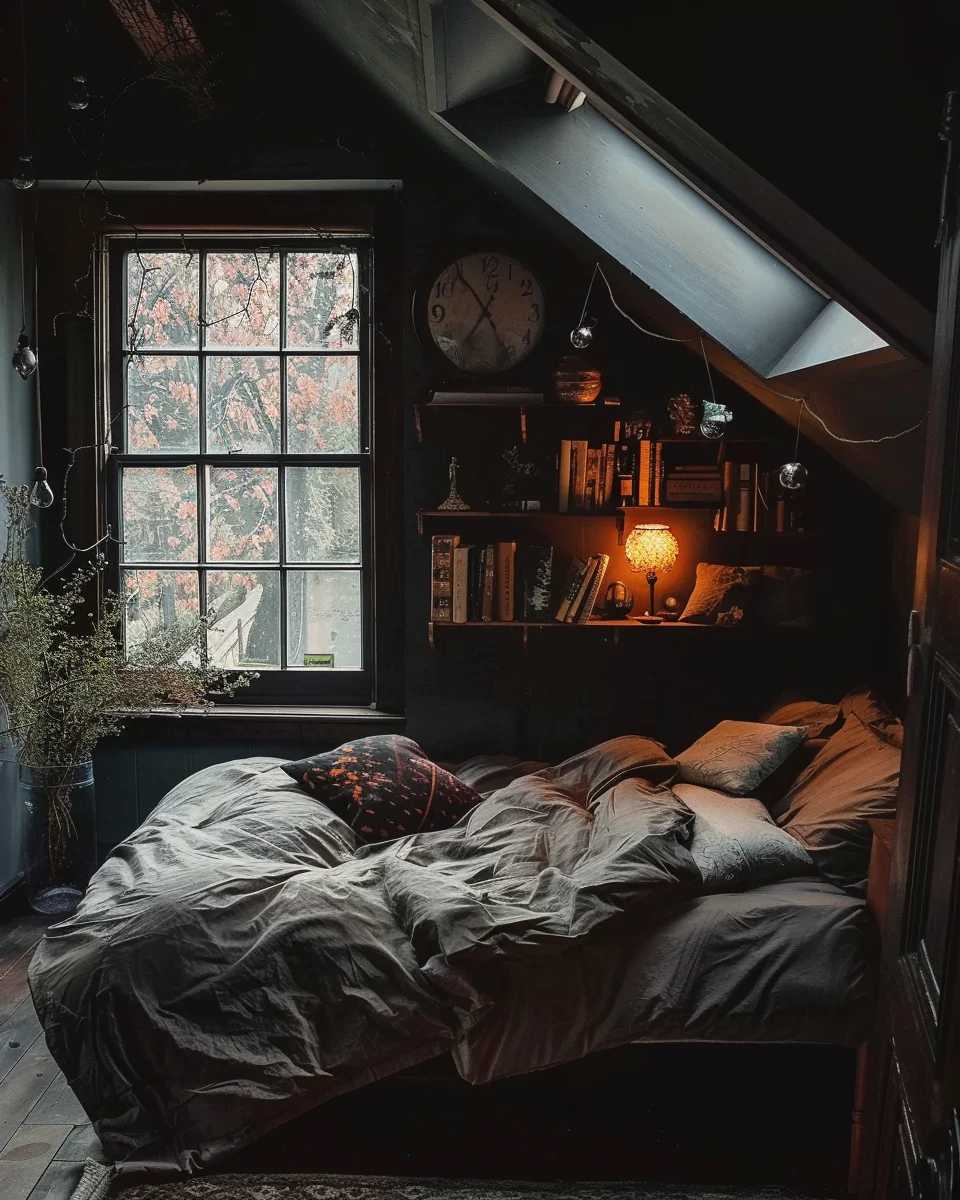Dark Cozy Bedroom Decoration