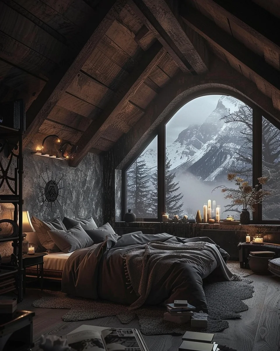 Dark Cozy Bedroom Decoration