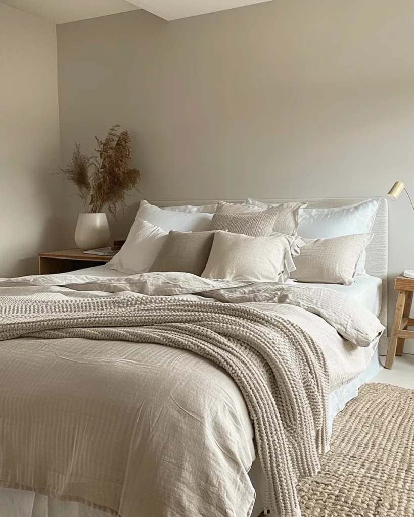 Modern & Cozy Neutral Bedroom Decoration