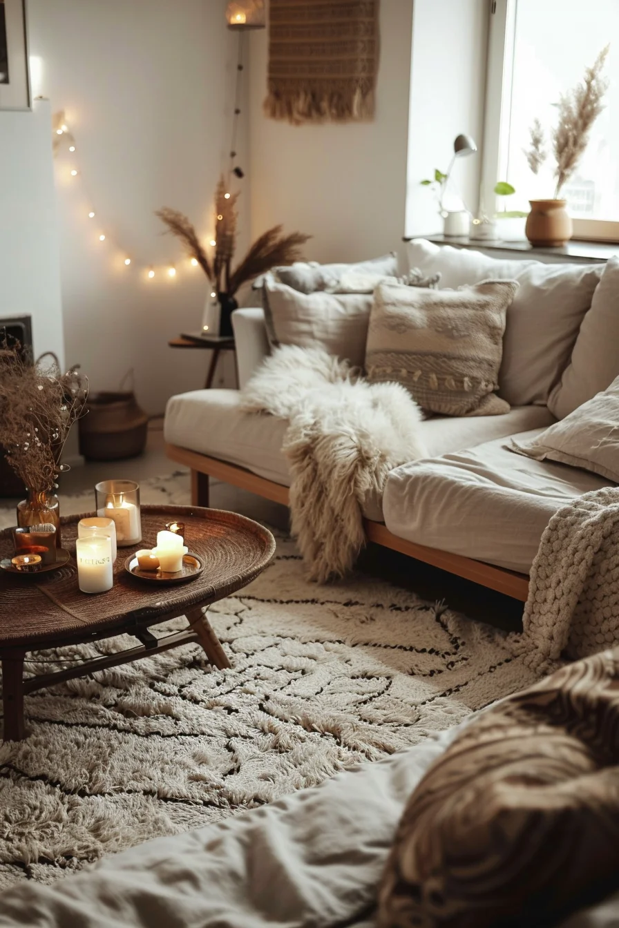 aesthetic and cozy living room