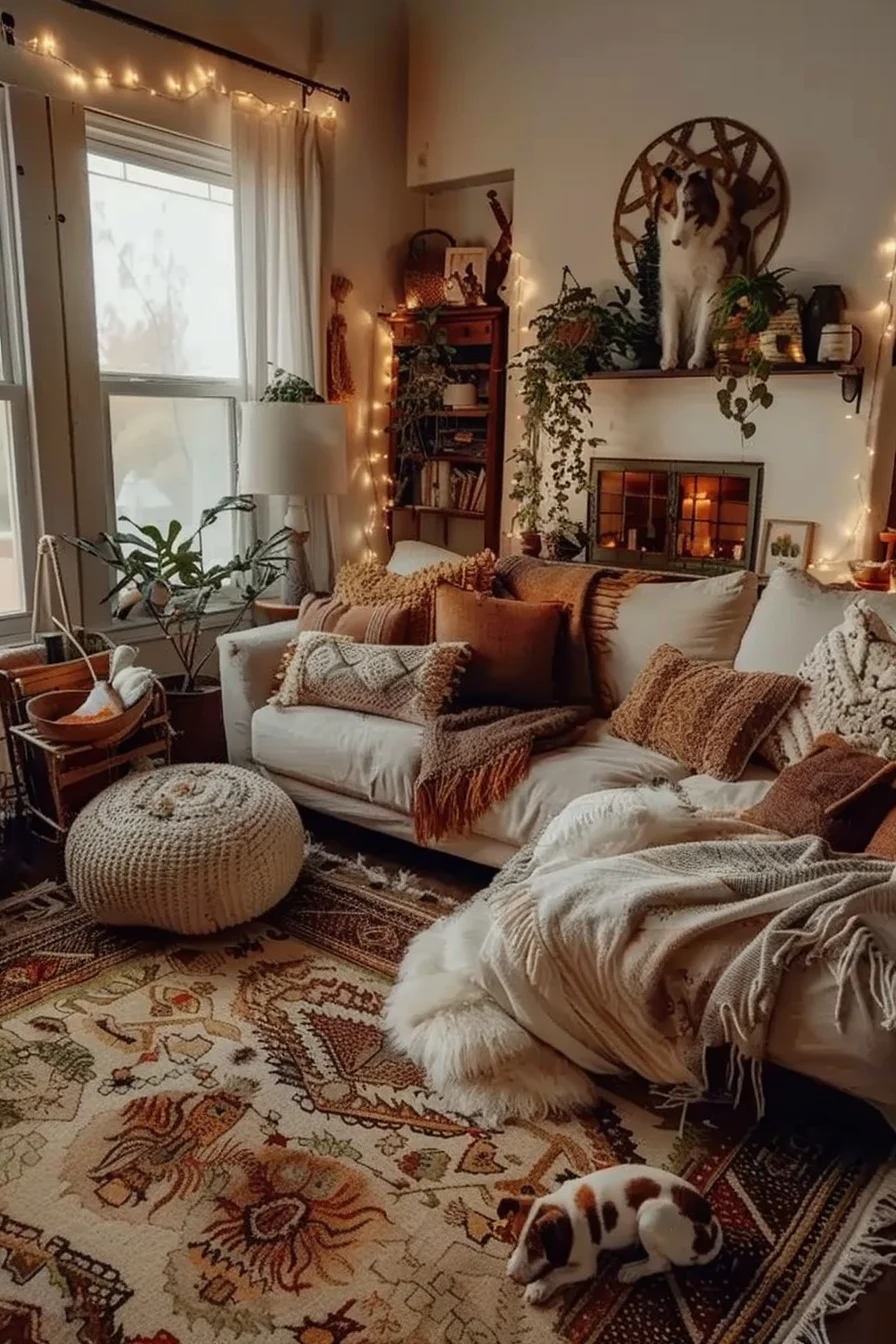 cozy boho living room decor ideas