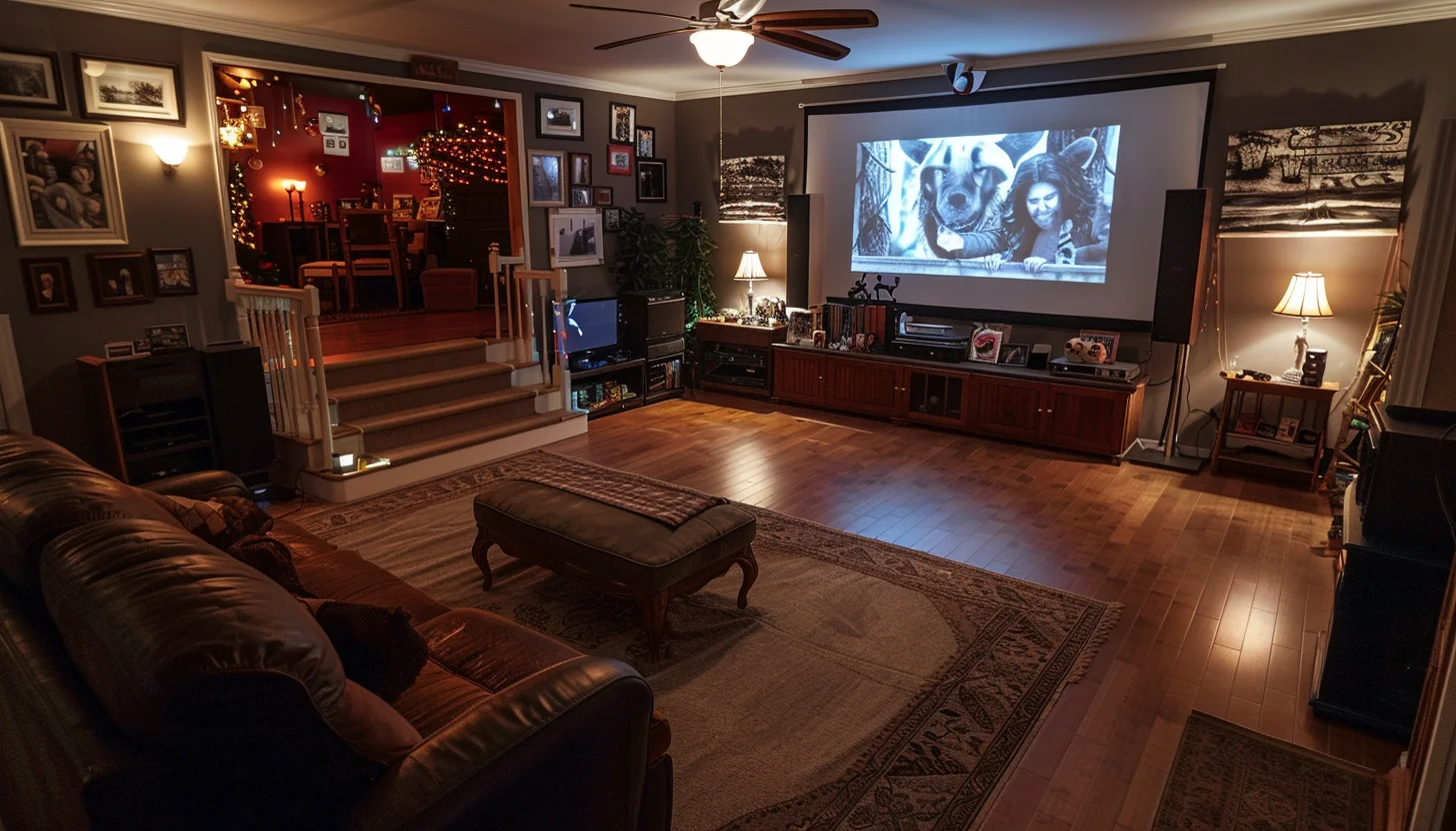 cozy living room for movie night