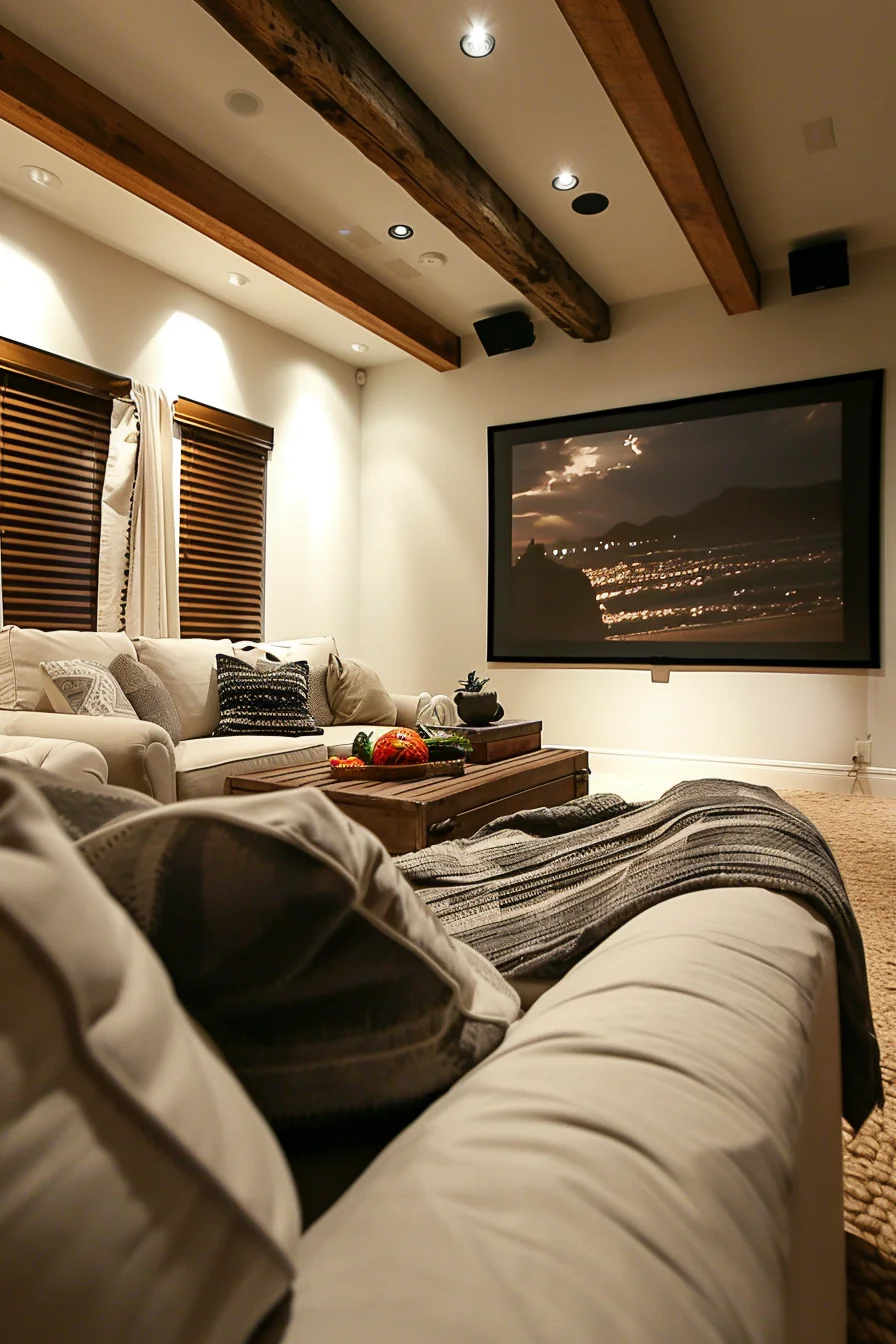 cozy living room for movie night