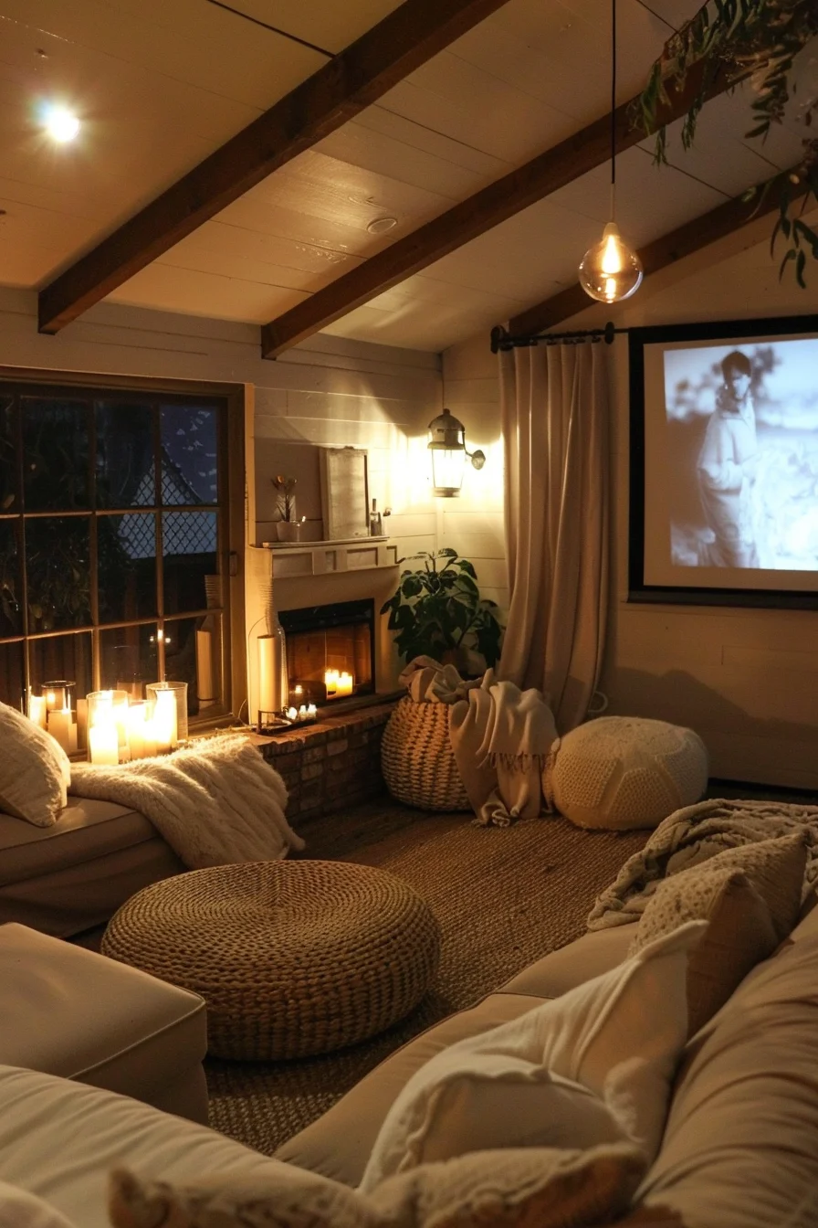 cozy living room for movie night