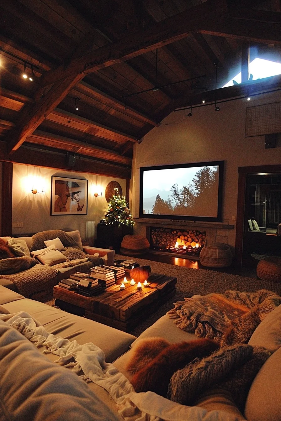 cozy living room for movie night