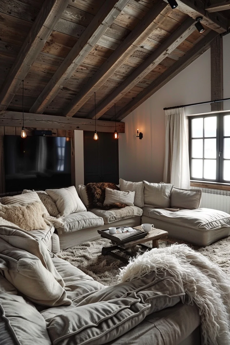 cozy living room for movie night