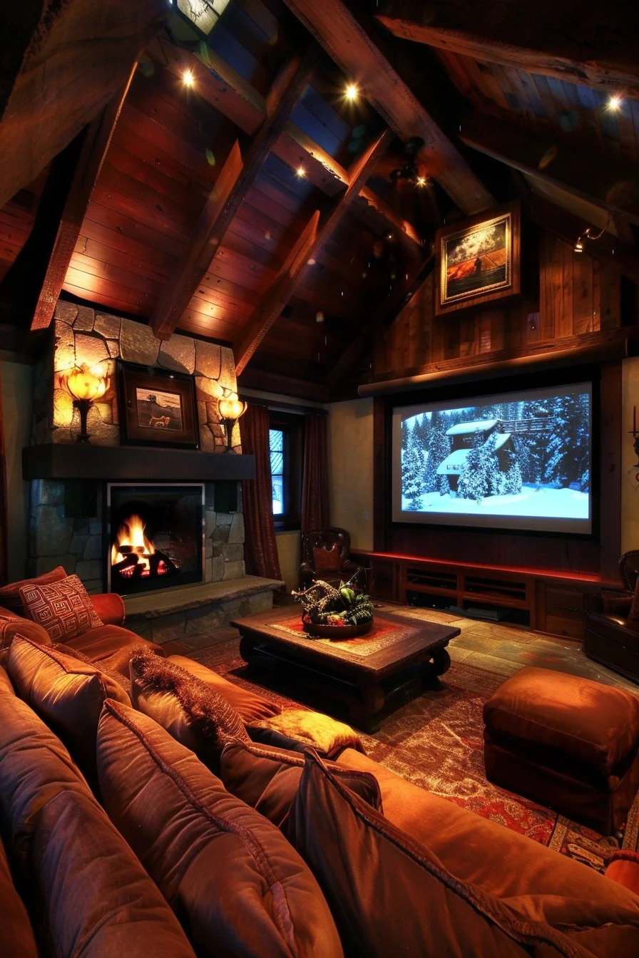 cozy living room for movie night