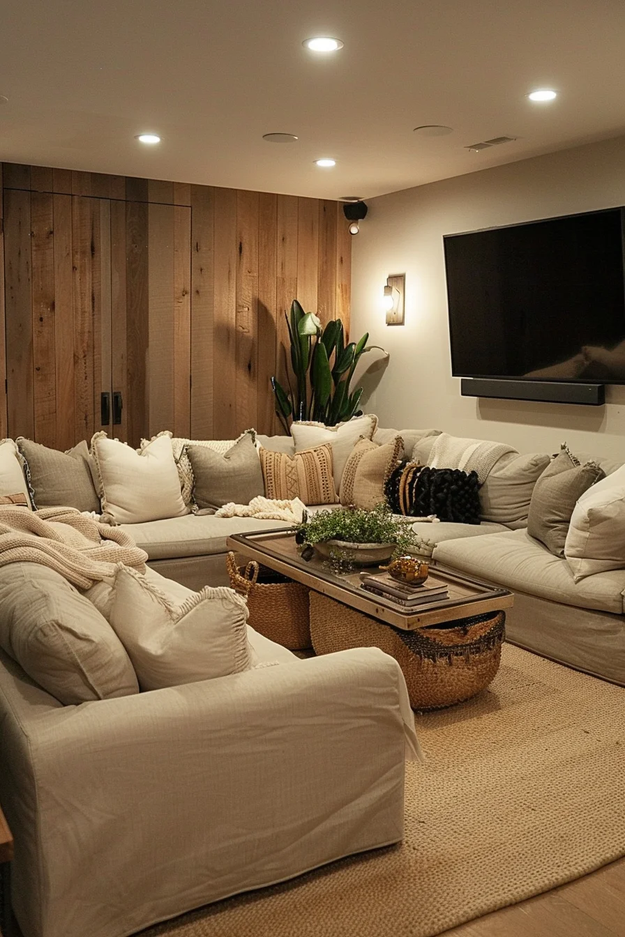 cozy living room for movie night