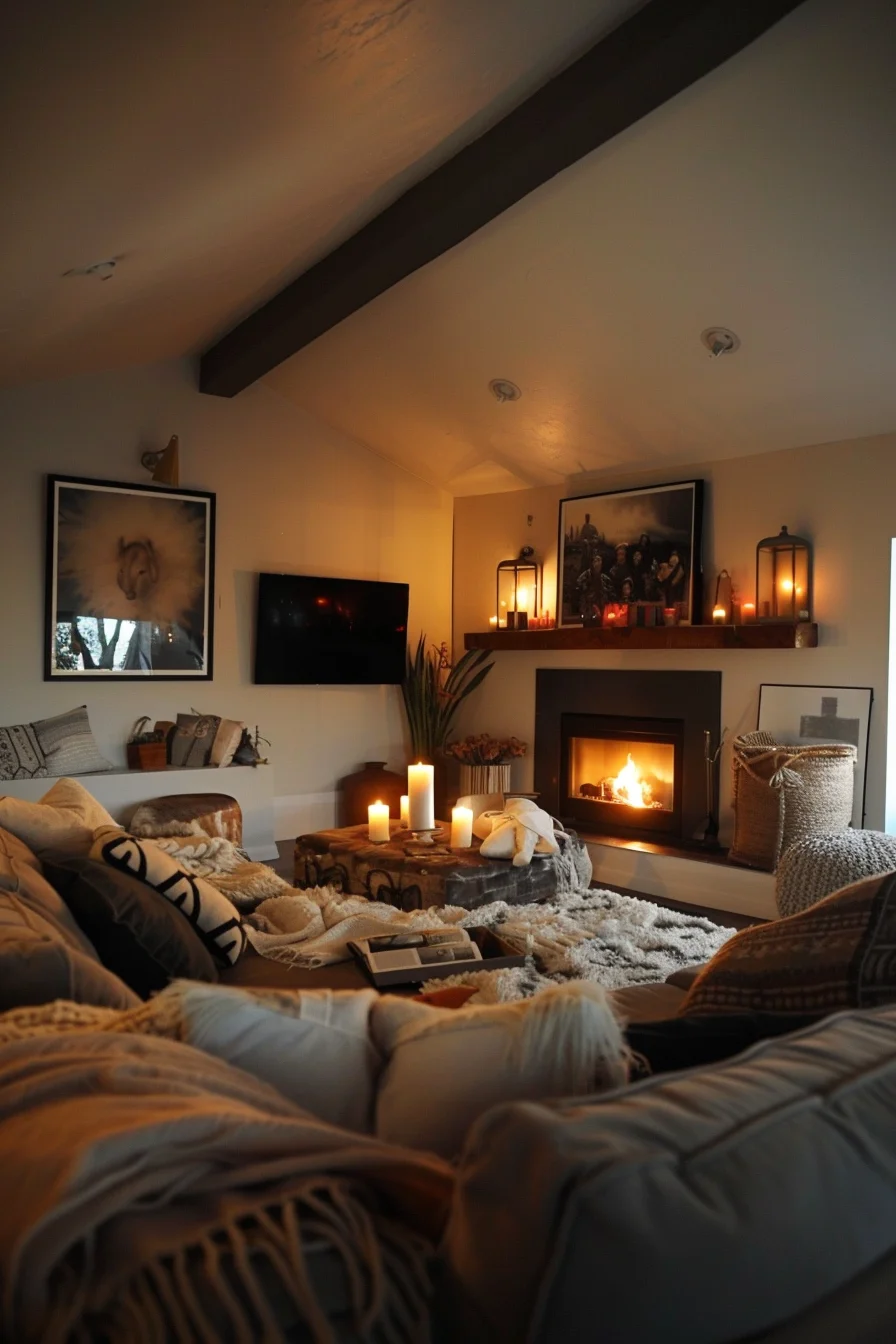 cozy living room for movie night