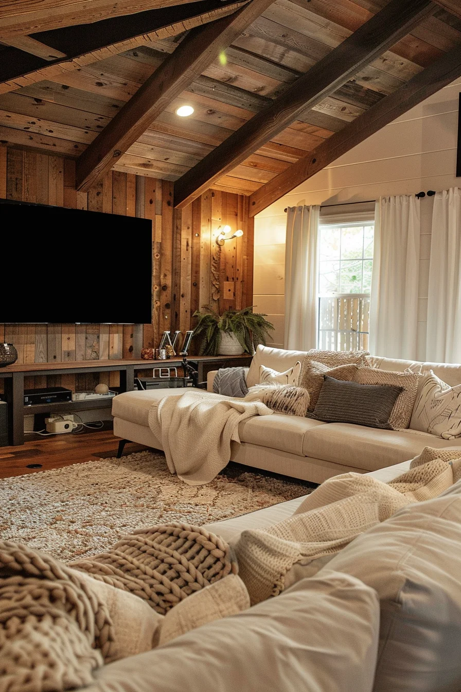 cozy living room for movie night