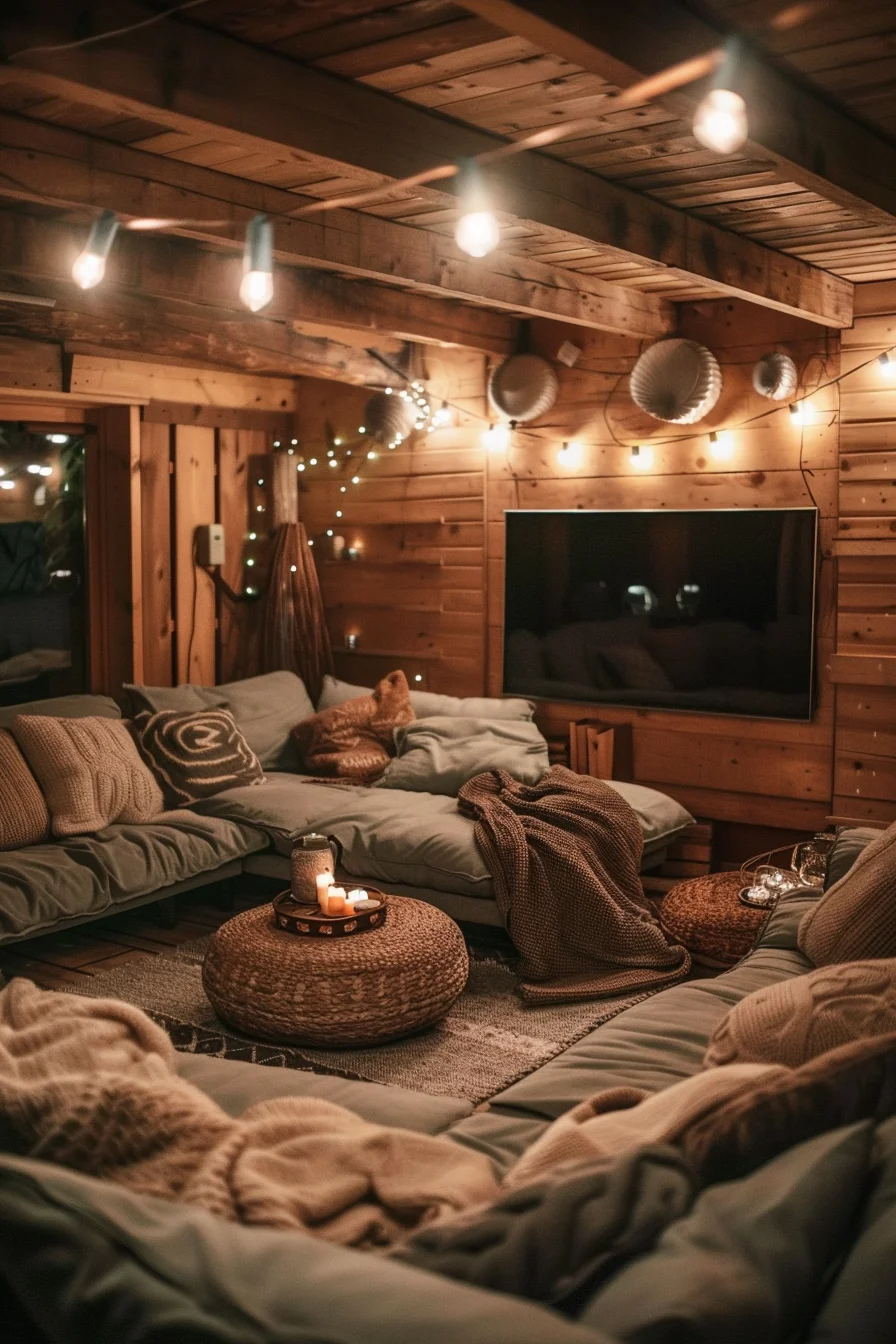 cozy living room for movie night