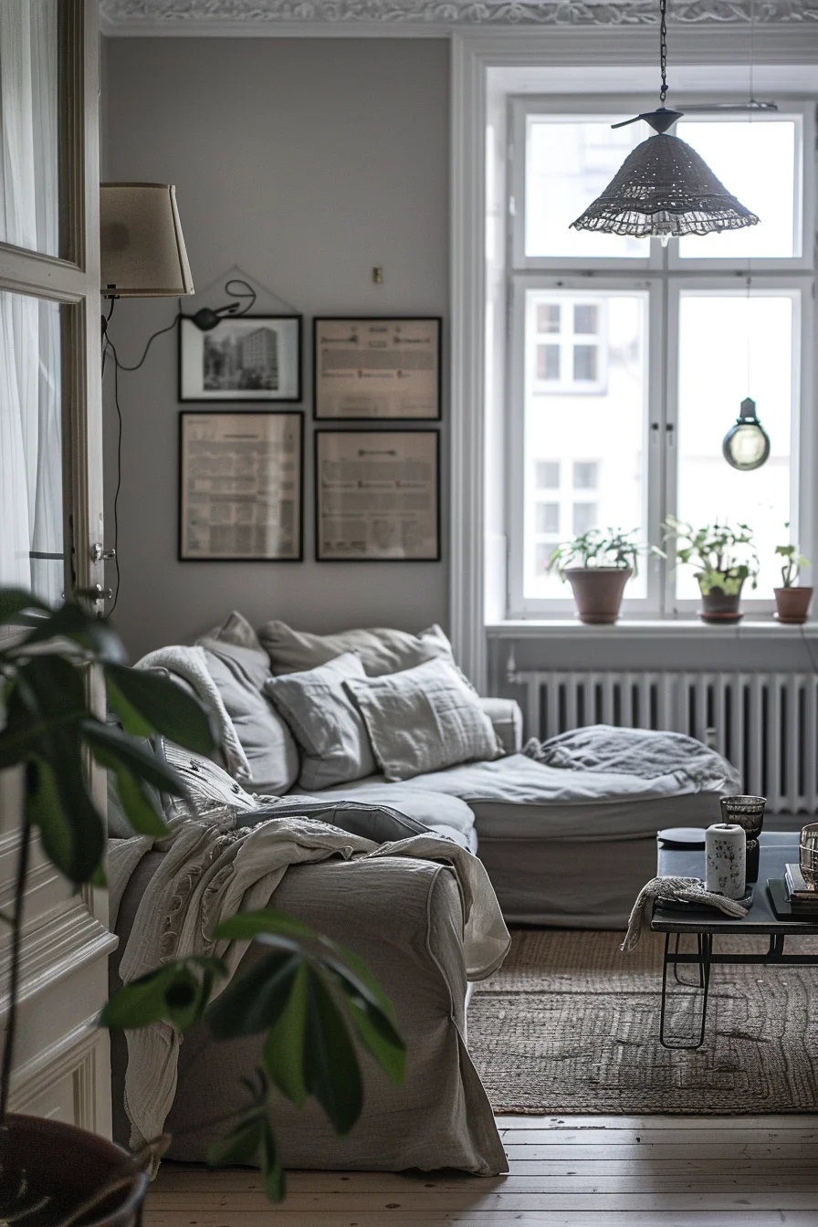 cozy living room in a small apartment