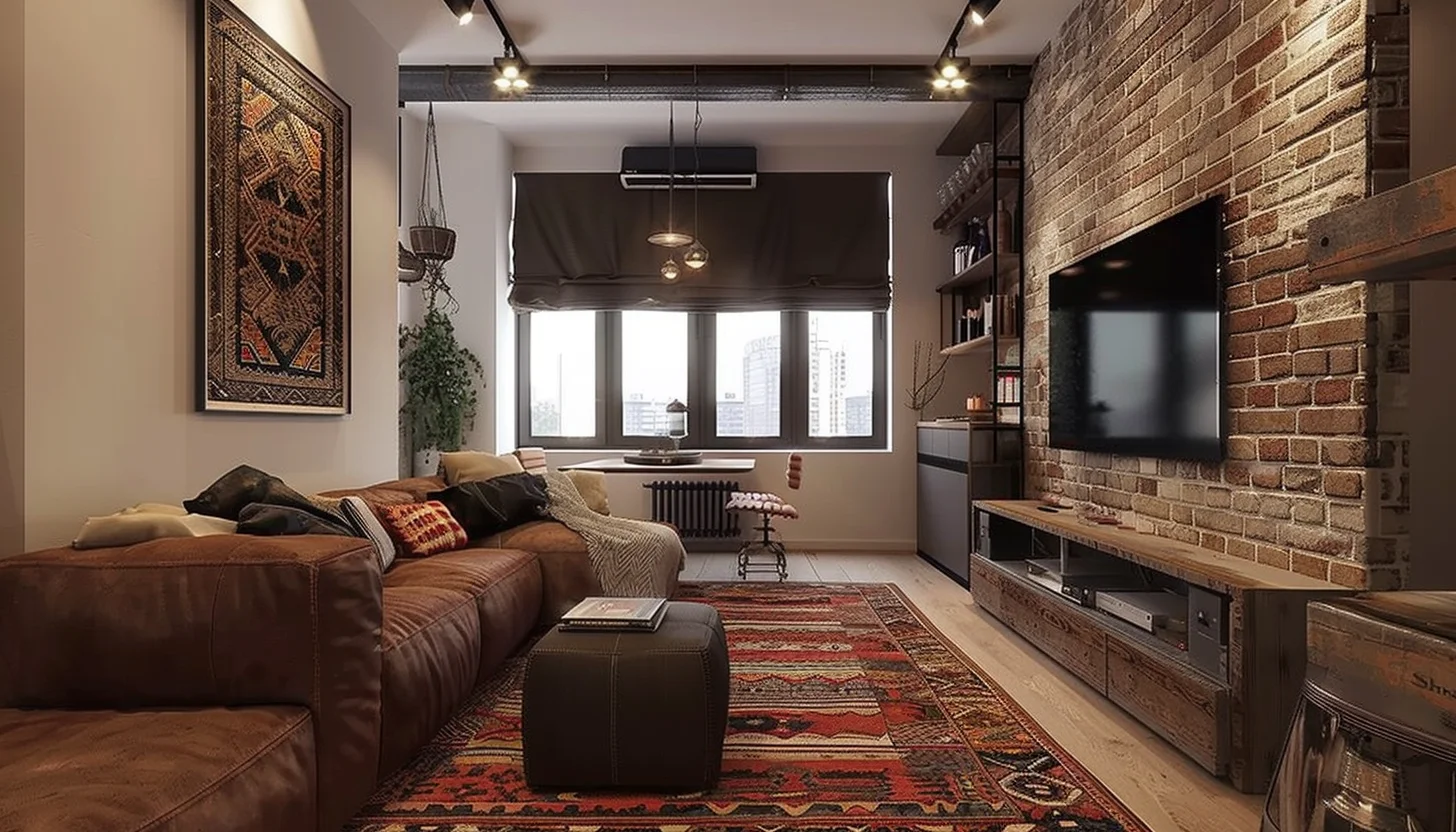 cozy living room in a small apartment