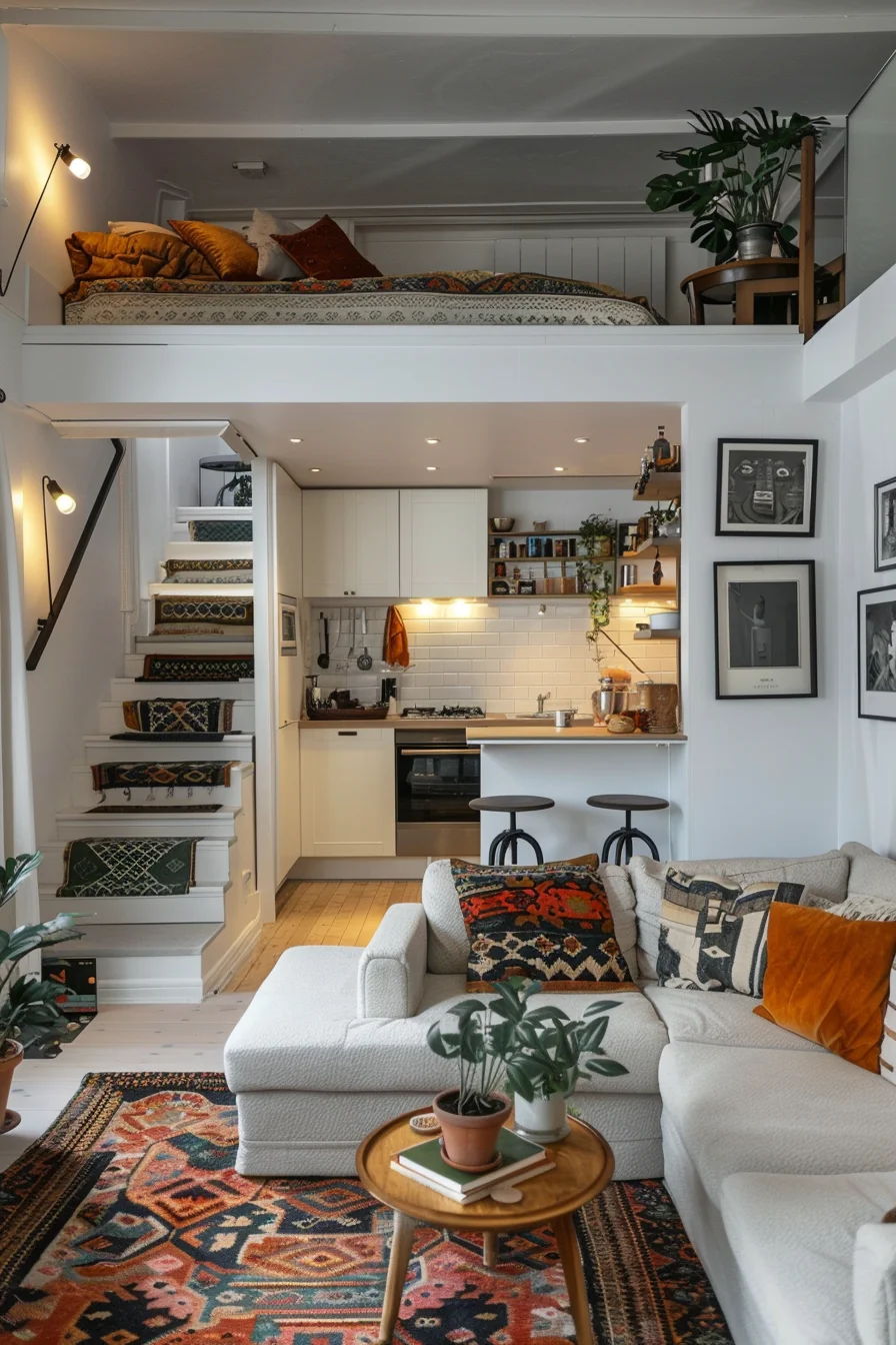 cozy living room in a small apartment