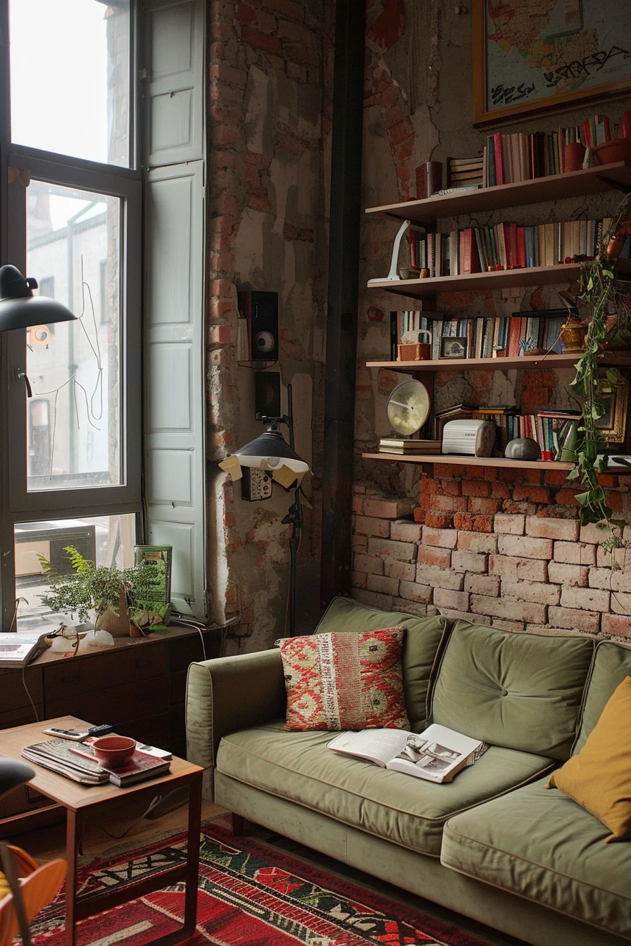 cozy living room in a small apartment