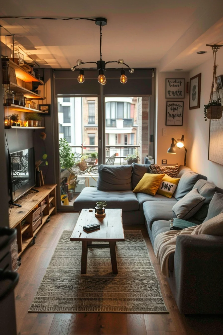 cozy living room in a small apartment