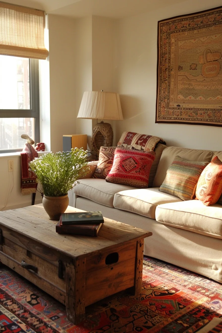 cozy living room in a small apartment