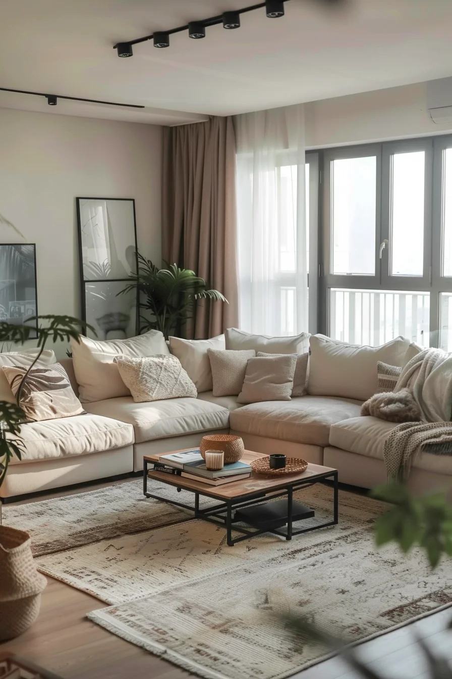 cozy living room in a small apartment