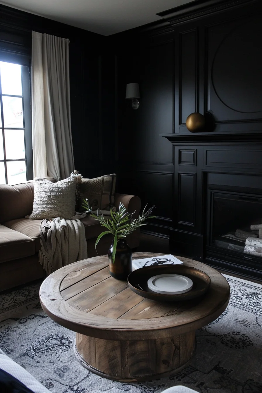 dark cozy living room