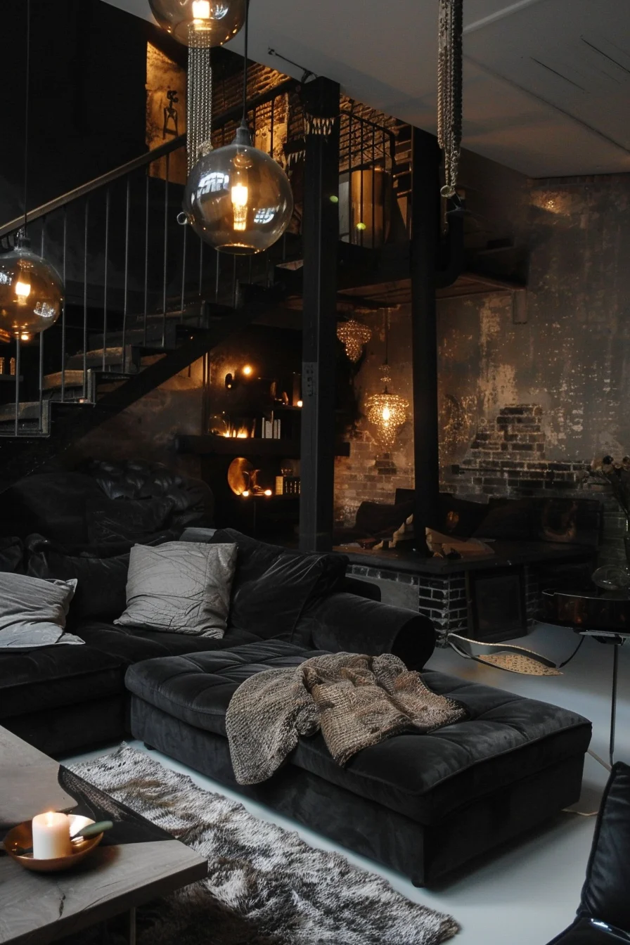 dark cozy living room