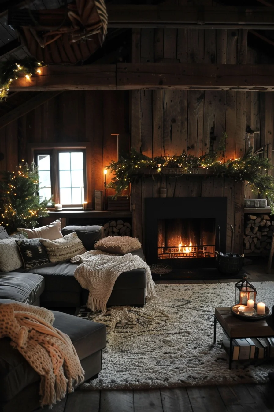 dark cozy living room