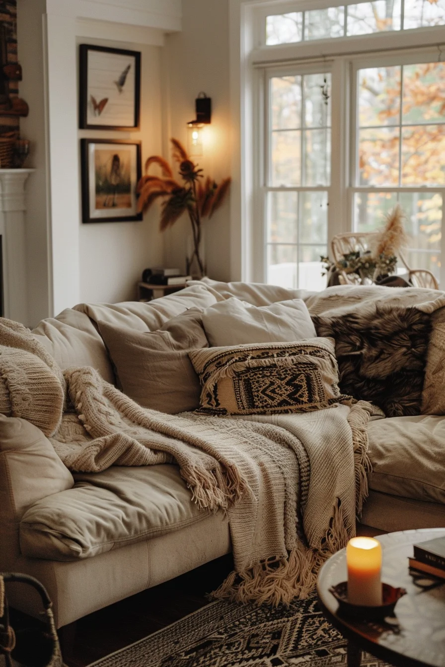 warm & cozy living room decor ideas